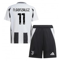 Juventus Nicolas Gonzalez #11 Fotballklær Hjemmedraktsett Barn 2024-25 Kortermet (+ korte bukser)